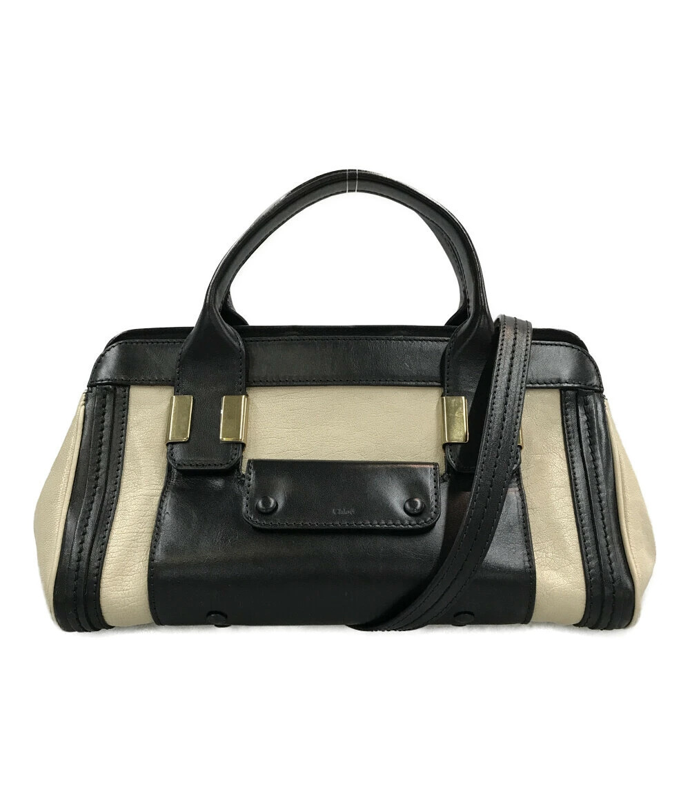 Chloe 2Way Crossbody Alice Leather Satchel Striking Black Cream